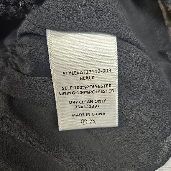 ASTR The Label Top Size XS Black Sparkle V Neck Balloon Sleeve Witchy Peasant - Picture 4 of 6